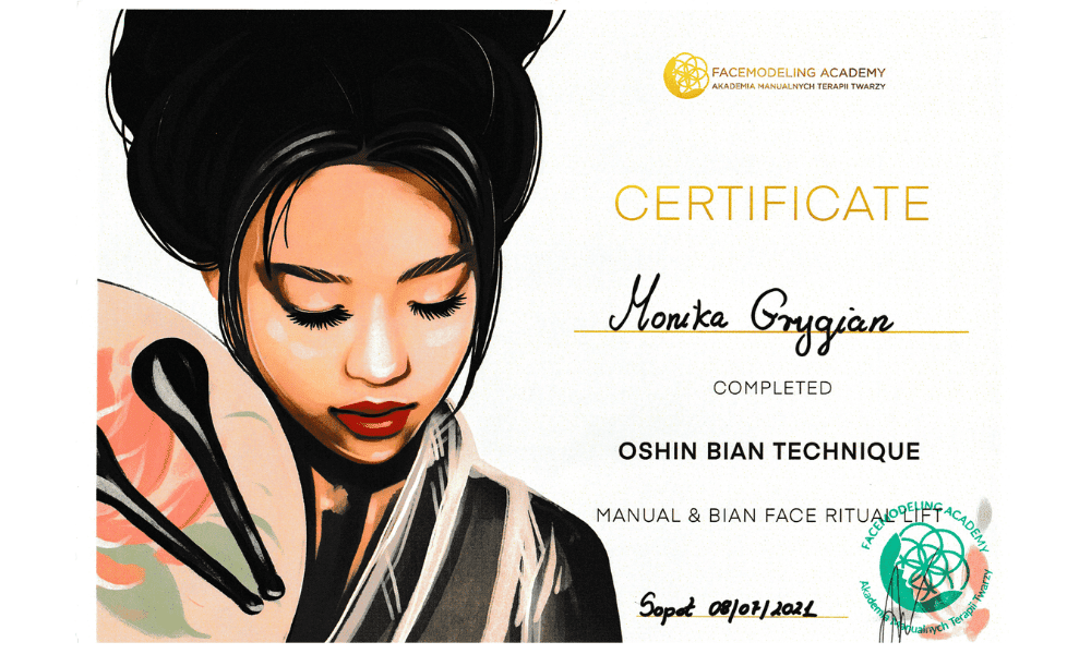 Certyfikat Oshin Bian